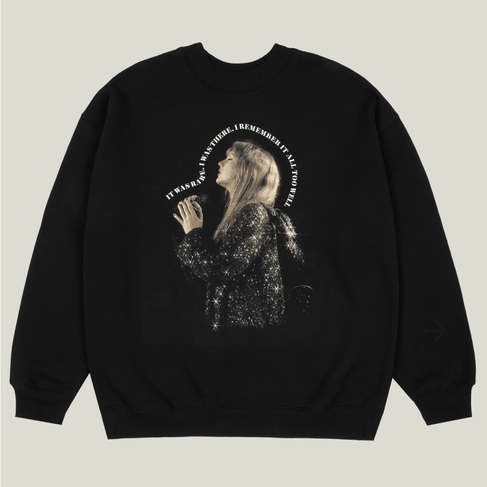 Taylor Swift The Eras Tour All Too Well Live Photo Oversized Crewneck Sweatshirt